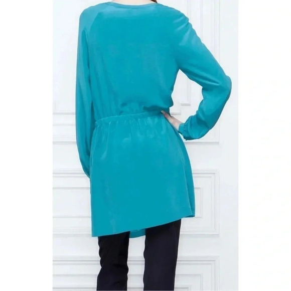 Leifsdottir Anthropologie Isosceles Cutout Drop Waist Silk Tunic Dress Size 4 - Picture 14 of 14